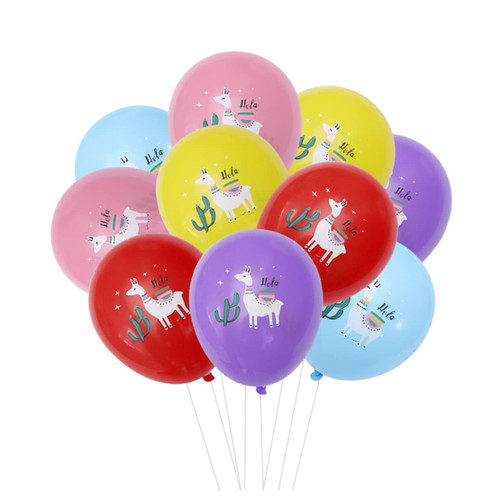 Vaguelly 20pcs 12 Animal Latex Balloon Cartoon Party Balloon Printed Latex Balloons Birthday Latex Balloon Alpaca Balloon Balloons Birthday Party Supplies Wedding Baby