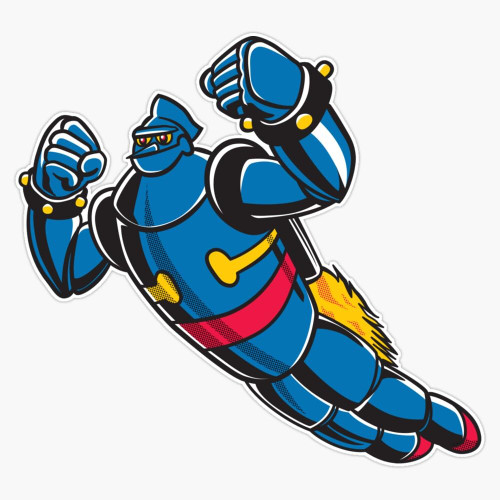 Gigantor The Space Age Robot Sticker Bumper Sticker Vinyl Decal 5"