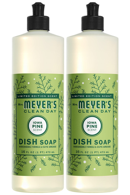 Mrs. Meyer's Liquid Dish Soap, Biodegradable Formula, Limited Edition Iowa Pine, 16 fl. oz