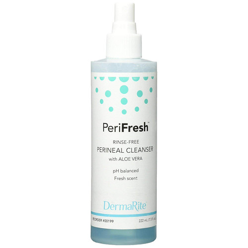 PeriFresh Rinse-Free Perineal Wash 7.5 oz. Pump Bottle Scented Liquid 00199 2 Ct