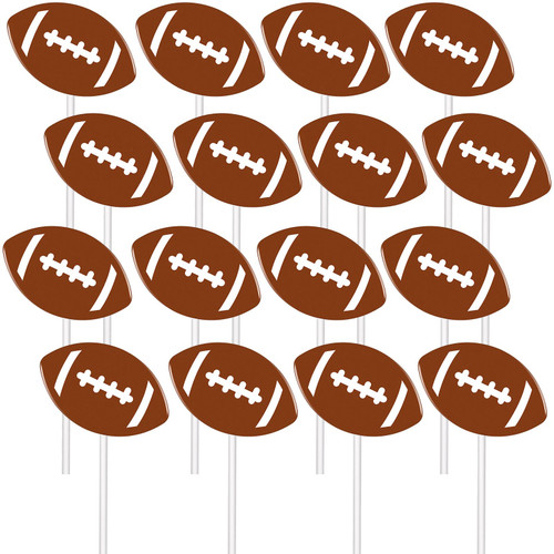 48 Pack Football Cupcake Toppers Picks Cake Decorations Football Cake Topper for Baby Shower Birthday Party Football Theme Party