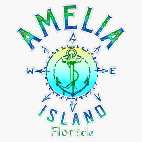 Amelia Island Florida Fl Nautical Compass Rose Fernandina Beach Sailing Sailboat Anchor Souvenir Bumper Sticker Vinyl Decal 5" Amelia Island Florida Fl Nautical Compass Rose Fernandina Beach Sailing Sailboat Anchor Souvenir Bumper Sticker Vinyl Decal 5"