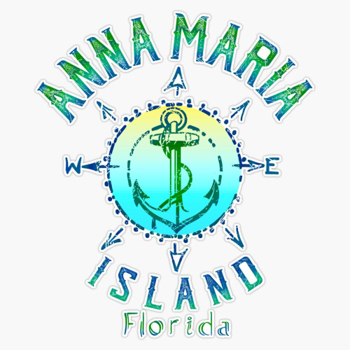 Anna Maria Island Florida Fl Nautical Compass Rose Wind Rose Sailing Sailboat Anchor Souvenir Bumper Sticker Vinyl Decal 5" Anna Maria Island Florida Fl Nautical Compass Rose Wind Rose Sailing Sailboat Anchor Souvenir Bumper Sticker Vinyl Decal 5"