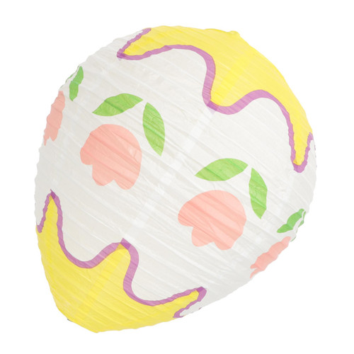 HEALEEP Easter Lantern Chandelier Lampshade Lantern Egg Shaped Easter Party Decoration Easter Egg Hanging Decor Creative Egg-Shaped Lanterns Origami Supplies Wrought Iron