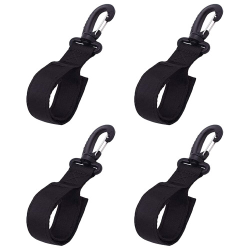 LEEZDTTXAN 4pcs Kayak Paddle Hook Strap Kayak Paddle Holder Kayak Paddle Clip Boat Paddle Keeper Paddle Storage Holder Accessories for Kayak Boat Canoe (Black)(Four in a Bag)