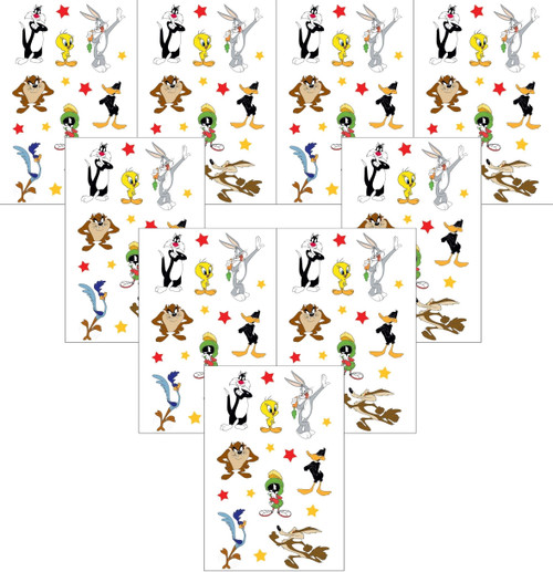 Playhouse Loony Tunes Bugs Bunny and Friends Pack of Three Perforated Sticker Half-Sheets - 3 Packs
