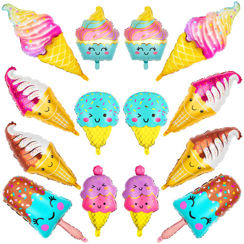Ice Cream Balloons, 14 PCS Candy Ice Cream Theme Balloons, Mylar Balloons Ice Cream Foil Balloon Baby Shower Kids Sweet Summer Ice Cream Cone Birthday Party Decorations Ice Cream Balloons, 14 PCS Candy Ice Cream Theme Balloons, Mylar Balloons Ice Cream Foil Balloon Baby Shower Kids Sweet Summer Ice Cream Cone Birthday Party Decorations