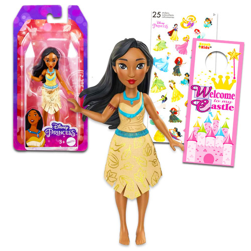 Disney Princess Pocahontas Doll Set - 3 Pc Pocahontas Toy Bundle with Pocahontas Doll for Girls, Stickers, and More (Pocahontas 5 Inch Petite Figure for Kids, Toddlers) Disney Princess Pocahontas Doll Set - 3 Pc Pocahontas Toy Bundle with Pocahontas Doll for Girls, Stickers, and More (Pocahontas 5 Inch Petite Figure for Kids, Toddlers)