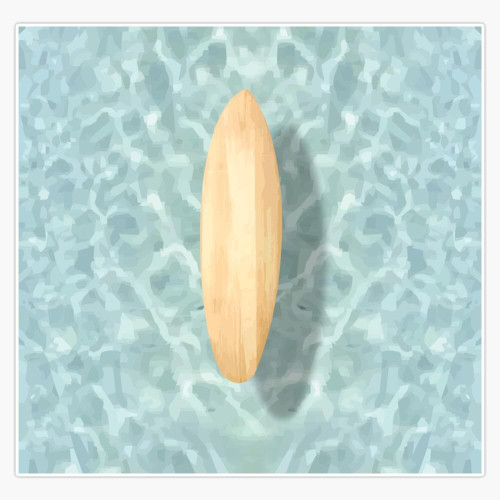 Surfboard Dreams Vinyl Sticker Waterproof Decal Laptop Wall Window Bumper Sticker 5"