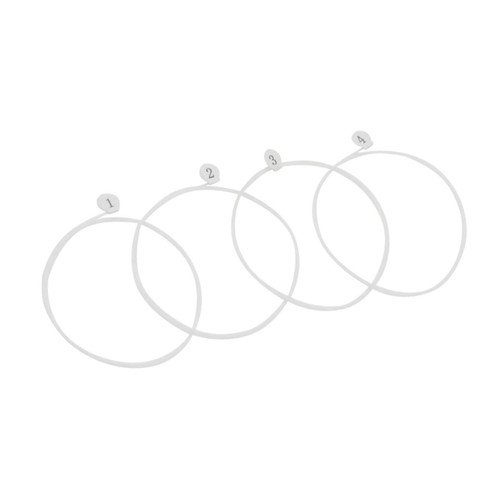 FAVOMOTO 4pcs Strings Ukulele Strings Ukulele String Full Set Banjo Winder String Ukulele Changing Strings Instrument Accessories Instrument Strings Music Wire Meter The Strings Wire White