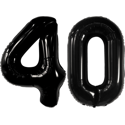 KatchOn, Giant Black 40 Balloon Numbers - 40 Inch | Black 40th Birthday Decorations for Men | Happy 40th Balloons for 40th Birthday Decorations Women | 40th Birthday Balloons, 40th Birthday Banner KatchOn, Giant Black 40 Balloon Numbers - 40 Inch | Black 40th Birthday Decorations for Men | Happy 40th Balloons for 40th Birthday Decorations Women | 40th Birthday Balloons, 40th Birthday Banner