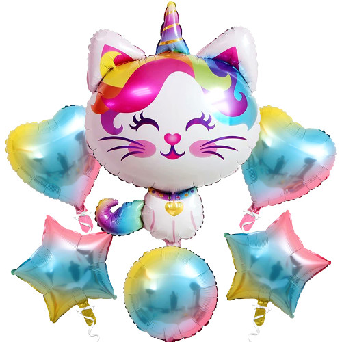 KatchOn, Cute Caticorn Party Supplies - Pack of 6 | Big 36 Inch, Caticorn Balloon, Caticorn Birthday Party Supplies | Kitty Balloons, Kitty Birthday Party Supplies | Cat Balloons for Birthday Party KatchOn, Cute Caticorn Party Supplies - Pack of 6 | Big 36 Inch, Caticorn Balloon, Caticorn Birthday Party Supplies | Kitty Balloons, Kitty Birthday Party Supplies | Cat Balloons for Birthday Party