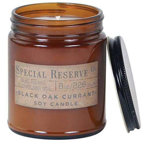 Special Reserve Candles Black Oak Currant Scented Soy Wax Candle - Rustic Amber Jar with Lid - 8 oz. Special Reserve Candles Black Oak Currant Scented Soy Wax Candle - Rustic Amber Jar with Lid - 8 oz.
