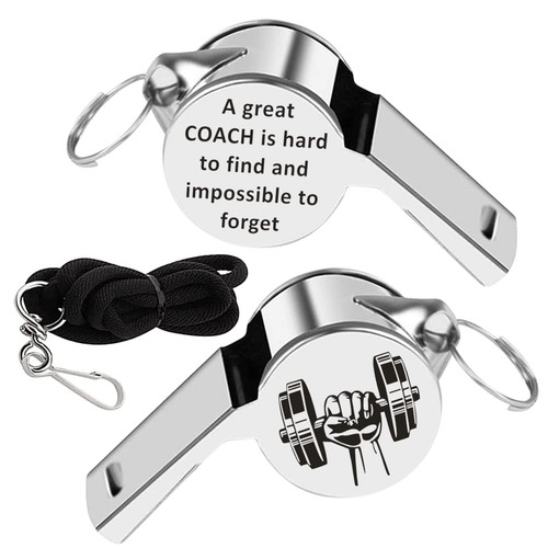 KEYCHIN Fitness Coach Whistle with lanyard A Great Coach is Hard to Find and Impossible to Forget Whistles Gym Workout Coach Gift (Fitness Whistle)