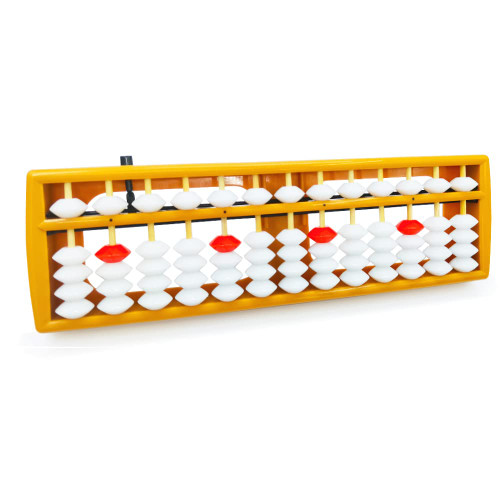 DMHMXZ Abacus?Soroban, Abacus for Adults, Professional 13 Column Abacus for Math with Reset Button?Digits and Educational Learning Tool ?9.8 inch?