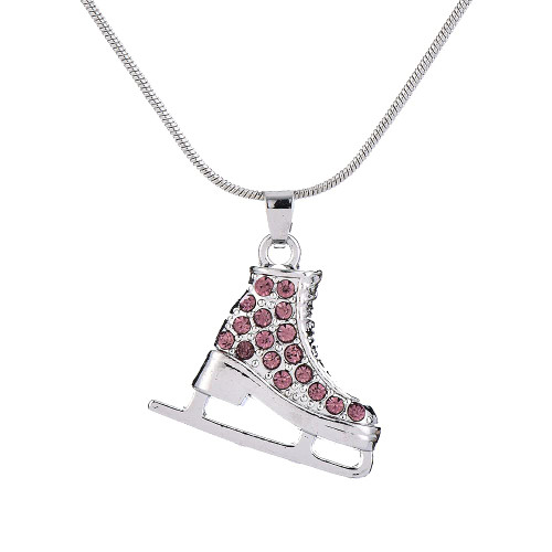 LIKGREAT Ice Skate Necklace for Girls Ice Skating Charm Necklace Exquisite Figure Skating Accessories for Girls Gifts
