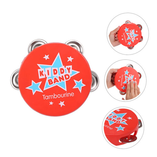 ERINGOGO 1pc Drum Bell Toys Kids Tambourine Drum Kids Drum Toy Kids Hand Drum Handheld Jingles Tambourine Music Percussion Instrument Musical Instrument Puzzle Plastic Child