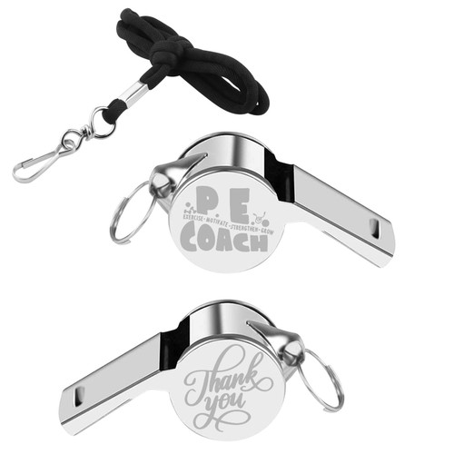 WSNANG PE Coach Gifts PE Coach Whistles with Lanyard Thank You Coach Gifts PE Teacher Appreciation Gifts Gym Coach Gift (PE COACH WS)