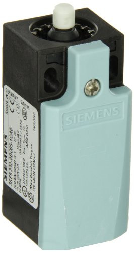 Siemens 3SE5 232-0BC05-1CA0 Mechanical Position Switch, Complete Unit, Plastic Enclosure, 31mm Width, Rounded Plunger, Increased Corrosion Protection, Slow Action Contacts, 1 NO + 1 NC Contacts