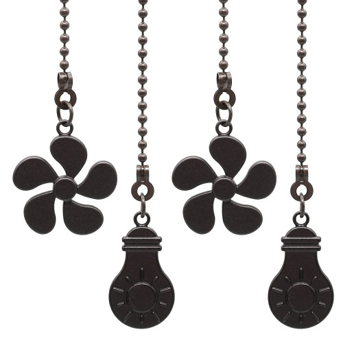 Ceiling Fan Pull Chain Classic Fan Chain Pulls with 3mm Diameter Beaded Ball Connector Fan Light Pulls Chain,4PCS 12 Inches Pull Chain Extension Fan Pulls Decorative Fan Pendant Pulls Set Fan(ORB)