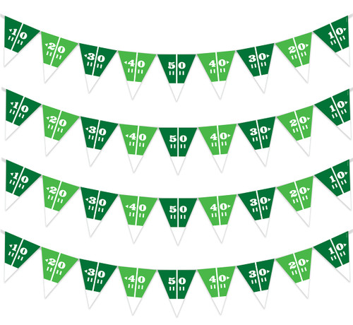 Treasures Gifted Football Pennant Banners 2 Pack - Football Birthday Party Decorations - Football Decor - Birthday Sports Banner - Football Hanging Decorations - Football Birthday Banner