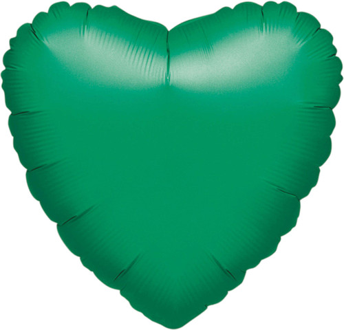 Anagram International Heart Foil-Flat-Balloon, 18", Metallic Green Anagram International Heart Foil-Flat-Balloon, 18", Metallic Green