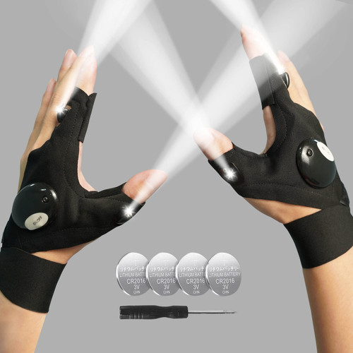 MoCaBy LED Flashlight Gloves, Gifts for Men Him Dad Boyfriend, Grandpa,Cool Gadget Hands-Free Lights for Camping Fishing Repairing, Fathers Day Christmas Birthday Gift(Black) MoCaBy LED Flashlight Gloves, Gifts for Men Him Dad Boyfriend, Grandpa,Cool Gadget Hands-Free Lights for Camping Fishing Repairing, Fathers Day Christmas Birthday Gift(Black)