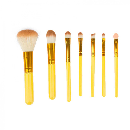 7 Pcs Makeup Brush Sets for Foundation Eyeshadow Eyebrow Eyeliner Blush Powder Concealer Contour Angled Brush Professional Premium Makeup Tool Kit (Yellow) 7 Pcs Makeup Brush Sets for Foundation Eyeshadow Eyebrow Eyeliner Blush Powder Concealer Contour Angled Brush Professional Premium Makeup Tool Kit (Yellow)