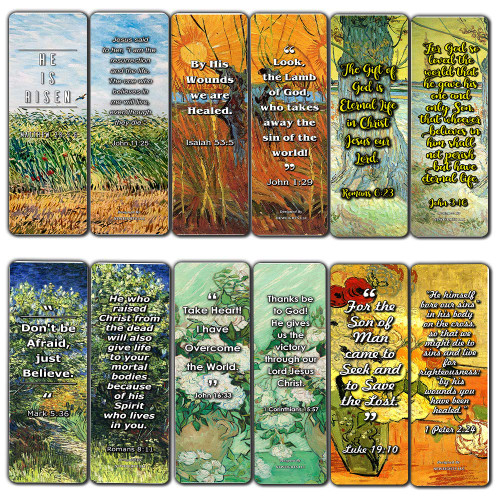 Bible Bookmarks Cards - Jesus has Risen (30 Pack) - John 3:16 Bookmarks for Christian Living Faith - Great Gifts for Easter Day, Thanksgiving, Christmas or Encouraging People