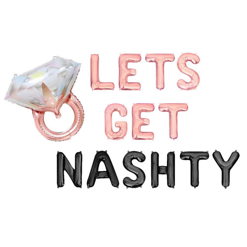 Geloar Lets Get Nashty Balloons, Nashville Bachelorette Party Decor Nash Bash Bachelor Party Decorations Banner Lets Get Nashty Sign Weekend Girl Trip Photo Booth Props Tour Bus Bout (Lets Get Nashty)