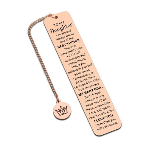 Daughter Gifts from Mom and Dad Valentines Day Gift Bookmark for Daughter Stepdaughter Daughter-in-Law Girl 16th 18th 21st Birthday Gifts for Teen Girls Her Women Daughter Christmas Stocking Stuffers Daughter Gifts from Mom and Dad Valentines Day Gift Bookmark for Daughter Stepdaughter Daughter-in-Law Girl 16th 18th 21st Birthday Gifts for Teen Girls Her Women Daughter Christmas Stocking Stuffers