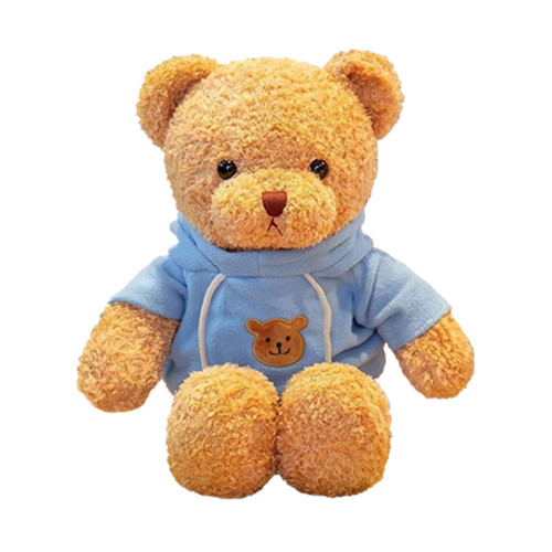 11.8 inches Teddy Bear Stuffed Animals Soft Plush Cute Teddy Bear with Hoodie Doll for Boys Girls (Blue) 11.8 inches Teddy Bear Stuffed Animals Soft Plush Cute Teddy Bear with Hoodie Doll for Boys Girls (Blue)