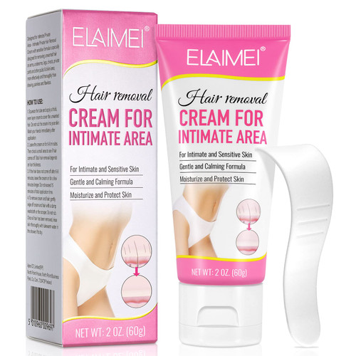 2PCS Intimate Hair Removal Cream for Women Men, Painless Flawless Sensitive Skin Depilatory Remover Cream - Unwanted Hair in Underarms, Private Parts, Pubic & Bikini Area, Gentle Formula for All Skin Types