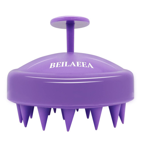 BEILAEEA Scalp Massager Shampoo Brush Hair Scalp Scrubber,Silicone Scalp Brush for Hair Growth & Dandruff Removal,Hair Shampoo Brush for Scalp Exfoliator(Purple) BEILAEEA Scalp Massager Shampoo Brush Hair Scalp Scrubber,Silicone Scalp Brush for Hair Growth & Dandruff Removal,Hair Shampoo Brush for Scalp Exfoliator(Purple)