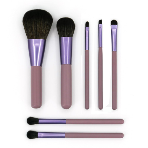 WOLEN Makeup Brushes 7 Pcs Makeup Kit,Foundation Powder Brush Eyeshadow Brush Concealers Blush Face Makeup Brushes Set (LIGHT COLOR)