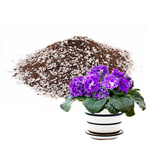 2 Quarts African Violet Potting Soil Mix, Natural Organic Soil Mix, Flowering Plant Substrate for Indoor Potted African Violets - Remains Moisture, Improve Drainage and Aeration