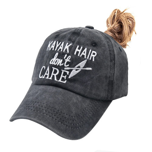 Waldeal Women's Kayak Hair Don't Care Embroidered Ponytail Hat, Adjustable Dad Hat Washed Baseball Cap Black Waldeal Women's Kayak Hair Don't Care Embroidered Ponytail Hat, Adjustable Dad Hat Washed Baseball Cap Black