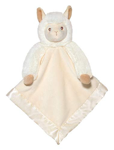 Bearington Baby Lil' Alma Snuggler, Llama Plush Stuffed Animal Security Blanket, Lovey 15"