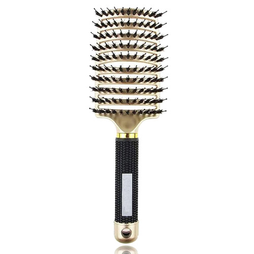 Detangling Brush, Boar Bristle Hair Brush, Hair Brush Detangler, Girls Hair Brush, Hair Brushes for Women, Hair Brush, for Women Men Kids, Wet and Dry Detangling Hair (Gold)