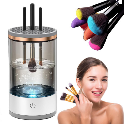 LAIJUHM Electric Makeup Brush Cleaner Cosmetic Brush Cleaner 2024 New Automatic Spinning Makeup Brush Cleaner Fit For All Size Makeup Brush