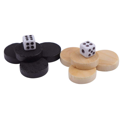 32Pcs Backgammon Pieces Checkers, Checkers Game Set, Replacement Checkers Board Game Pieces Playing Game Chips for Kids Board Game Learning Camping