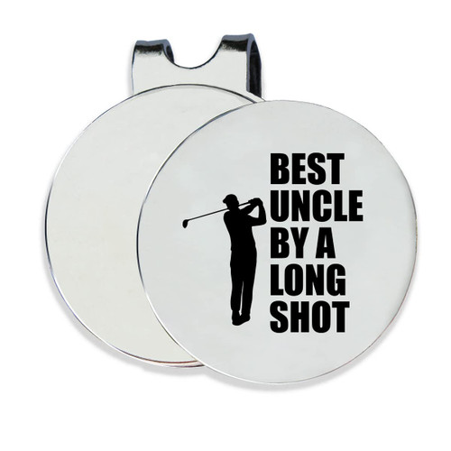 NGAEAK Funny Best Uncle by a Long Shot Golf Ball Marker with a Magnetic Hat Clip Uncle Gift for Golf Lovers Golfer