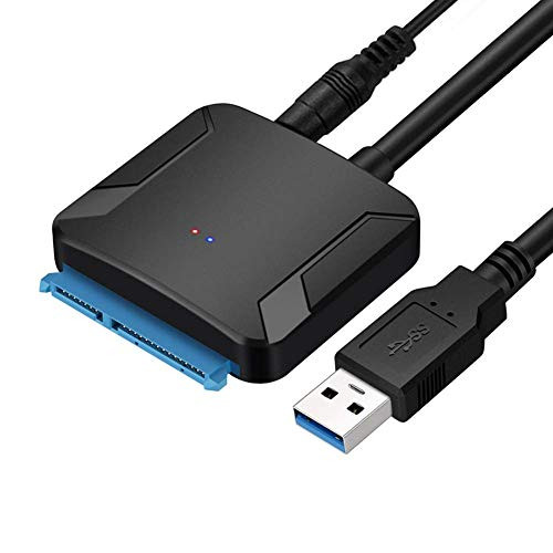 SATA to USB 3.0, SATA III Hard Drive Adapter Converter for 3.5/2.5 Inch HDD/SSD with 12V/2A Power Adapter
