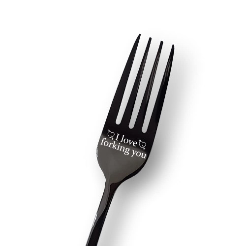 I Love Forking You Dinner Forks,Inspirational Funny Engraved Forks,Stainless Steel Table Forks,Gifts for Boyfriend,Girlfriend,Husband,Wife,Cute Wedding,Anniversary,Valentines Gifts,8 Inches?Black? I Love Forking You Dinner Forks,Inspirational Funny Engraved Forks,Stainless Steel Table Forks,Gifts for Boyfriend,Girlfriend,Husband,Wife,Cute Wedding,Anniversary,Valentines Gifts,8 Inches?Black?