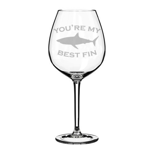Wine Glass Goblet Best Friend You're My Best Fin Shark (20 oz Jumbo) Wine Glass Goblet Best Friend You're My Best Fin Shark (20 oz Jumbo)
