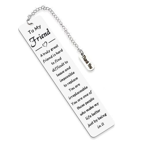 Bookmark Gift for Best Friend BFF Bestie Friendship Gifts for Women Friends Book Lover Readers Appreciation Bookmarks Birthday Graduation Thank You Presents for Best Friends Coworkers Female Male