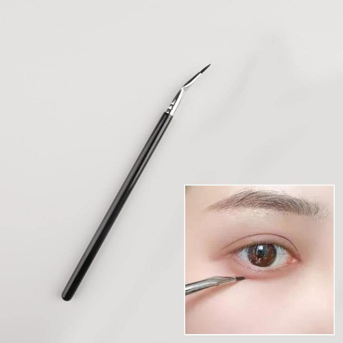 Eye Makeup Gel Eyeliner Brushes,Ultra Fine Bent Angled Cosmetics Brush Eyeliner Thin for Gel or Powder Eye Line