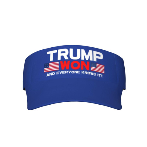 Trump Won and Everyone Knows It Stay Cool and Protected in The Sun with Our Sunscreen Visor Cap - Perfect for Outdoor Activities Black