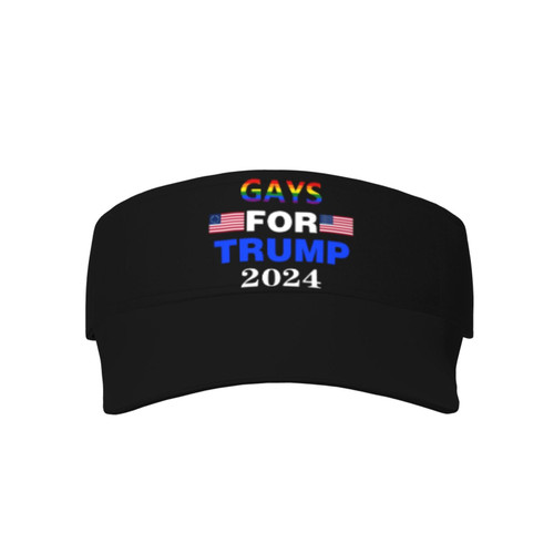 Gays for Trump 2024 Stay Cool and Protected in The Sun with Our Sunscreen Visor Cap - Perfect for Outdoor Activities Black