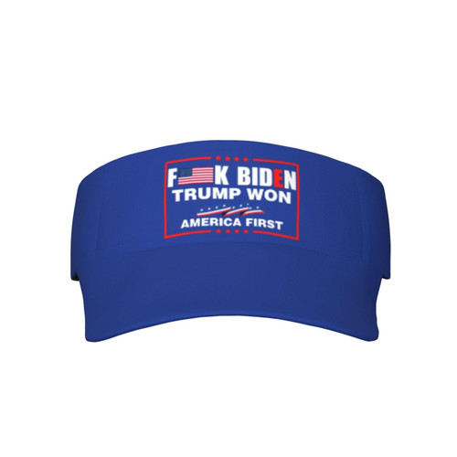 Fuck Biden Trump Won Stay Cool and Protected in The Sun with Our Sunscreen Visor Cap - Perfect for Outdoor Activities Black